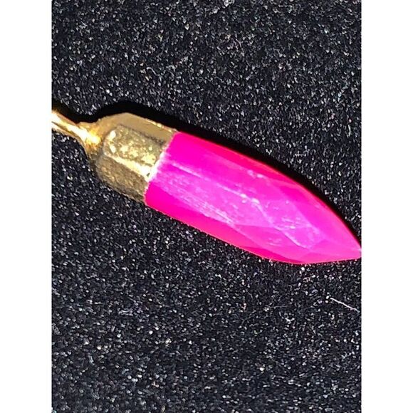 Pink Stone Hook Back Earrings‎ - Picture 11 of 12